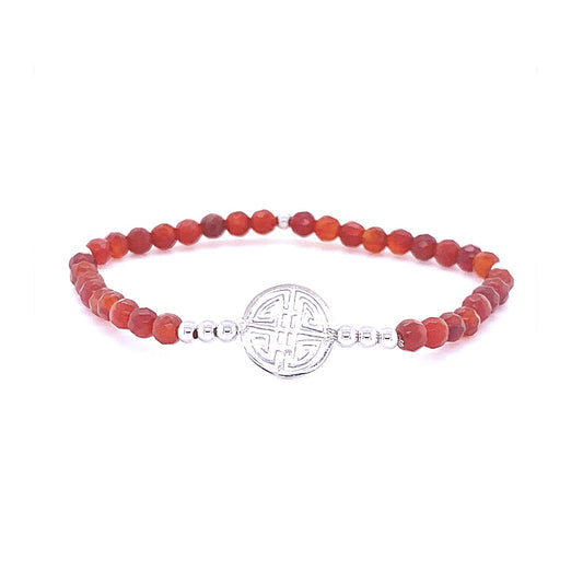 Lucky Carnelian, Silver Amulett, Lucky Bracelet