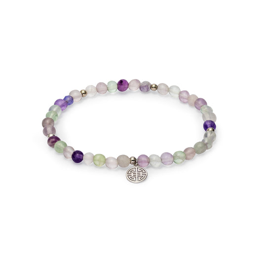 Lucky Flora · Fluorite, Silver Lucky Bracelet