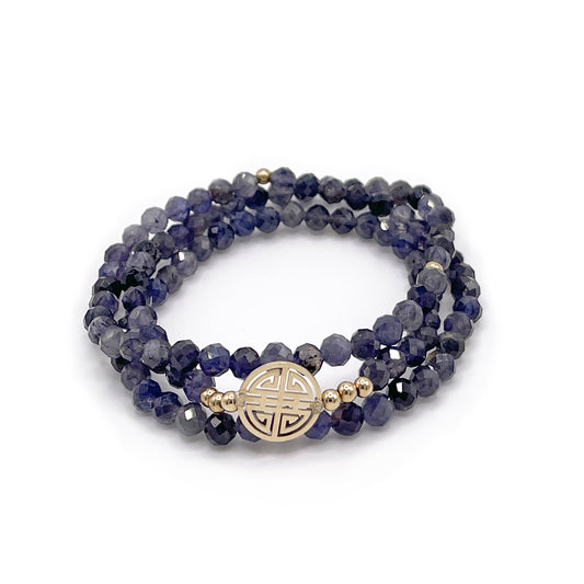 Lucky Sapphire, Triple Gold Lucky Bracelet