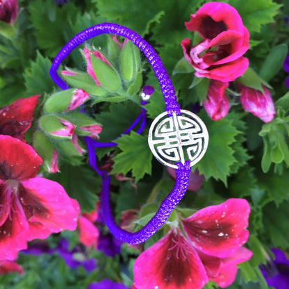 Lucky cotton Bracelet- Amethyst