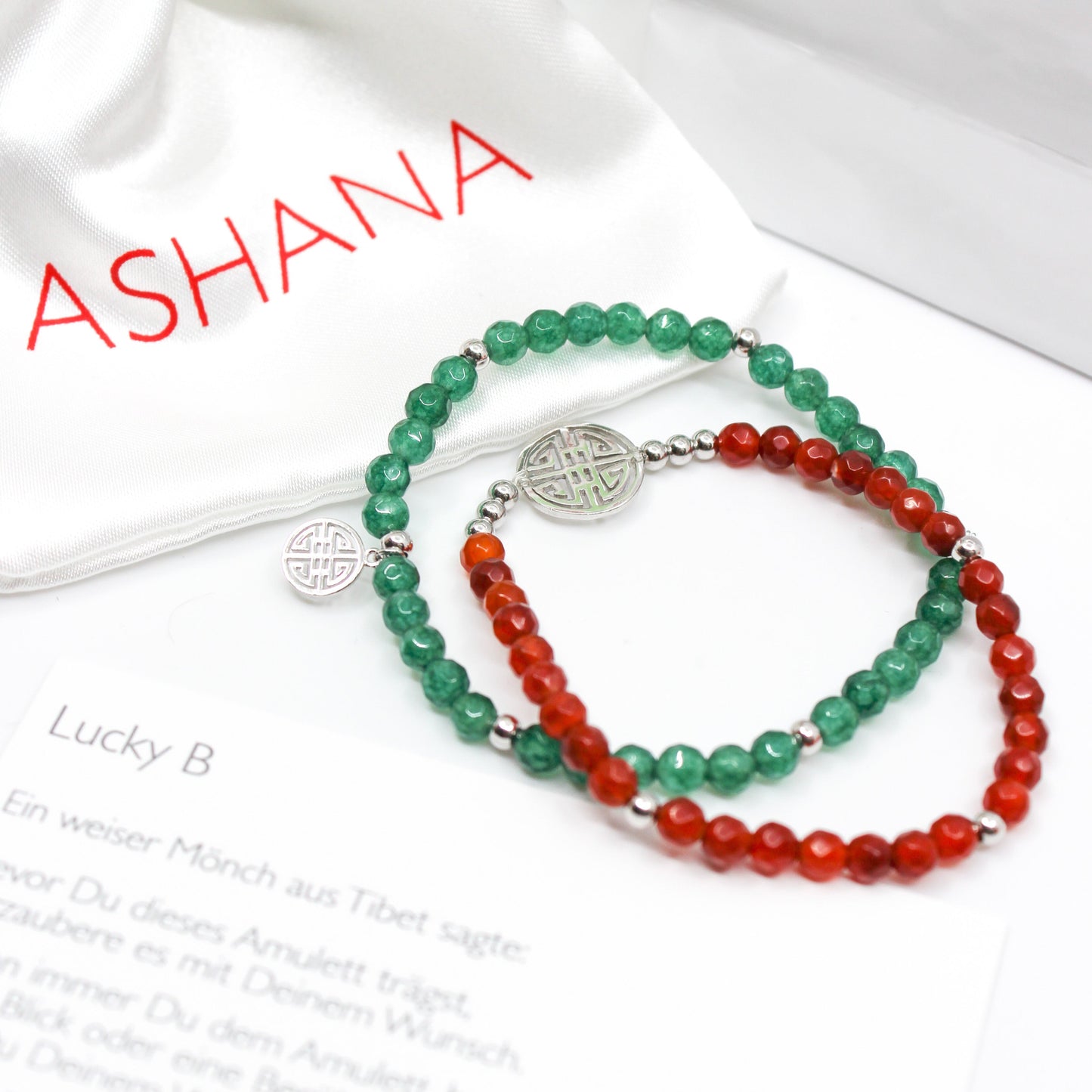 Lucky Chloe · Carnelian, Silver Lucky Bracelet