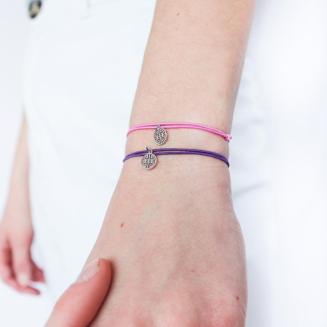 bright pink elastic Lucky Bracelet