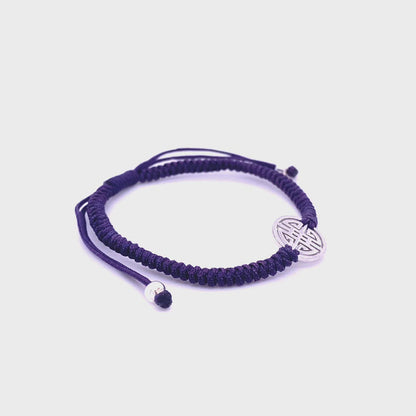 Lucky cotton Bracelet - dark purple