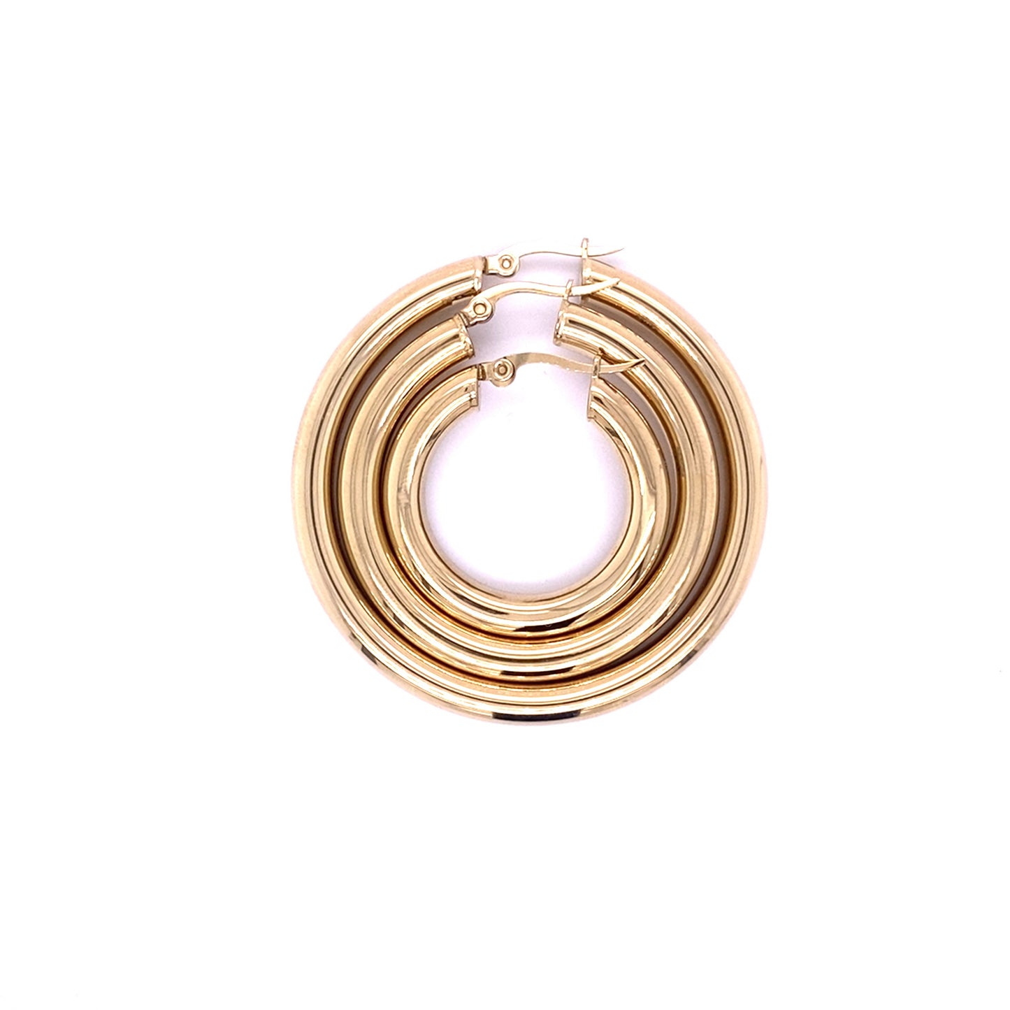 Classic Wide Creoles - Yellow Gold