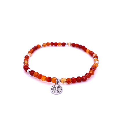 Lucky Chloe · Carnelian, Silver Lucky Bracelet