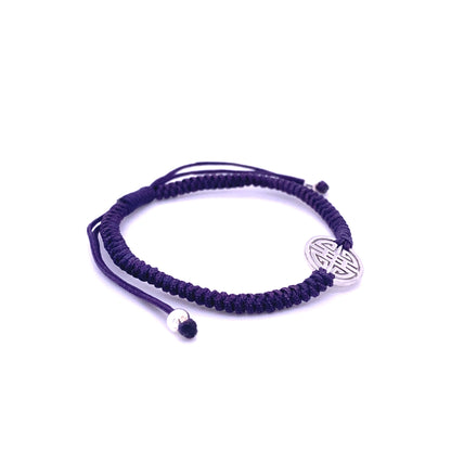 Lucky cotton Bracelet - dark purple