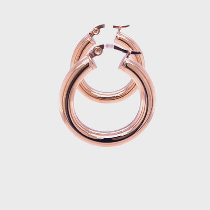 Classic Wide Creoles - Rose Gold