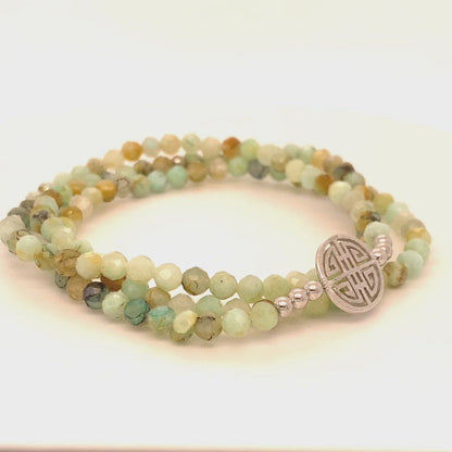 Lucky Amazonia · Amazonite, Triple Silver Lucky Bracelet